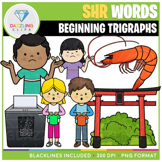 SHR Words: Beginning Trigraphs Clipart