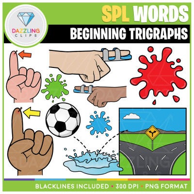 SPL Words: Beginning Trigraphs Clipart