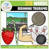 STR Words: Beginning Trigraphs Clipart