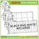 Christmas Santa Ten Frames Clip Art