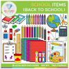 School Items Clip Art (Back to School)