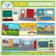 School Backgrounds Clip Art - For BOOM CARDS, POWERPOINT and GOOGLE SLIDES!