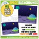 Space Backgrounds Clip Art - For BOOM CARDS, POWERPOINT and GOOGLE SLIDES!