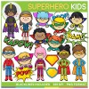 Superhero Kids Clip Art