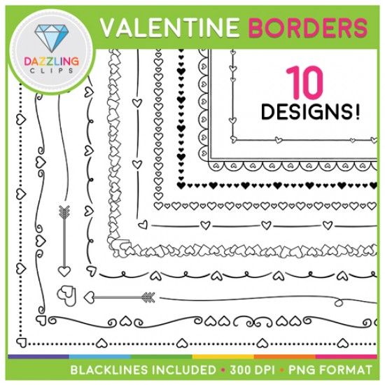 Valentine Borders Clip Art