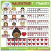 Valentine Ten Frames Clip Art